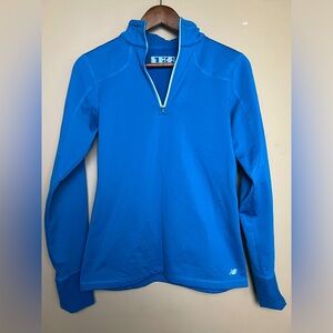 New Balance 1/4 Zip Teal Reflective Hoodie Jacket